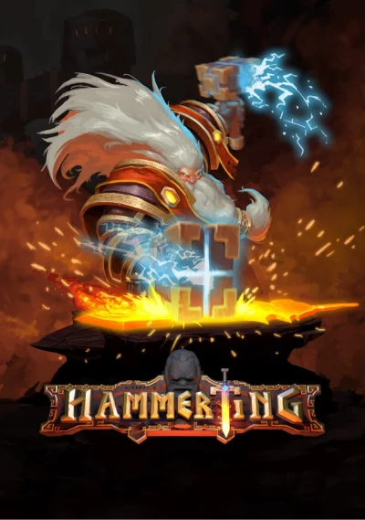 Banner art for Hammerting. The dwarven colony sim game from Team17